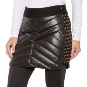 Krimson & Klover carving mini skirt insulated warm black quilted puffer new M